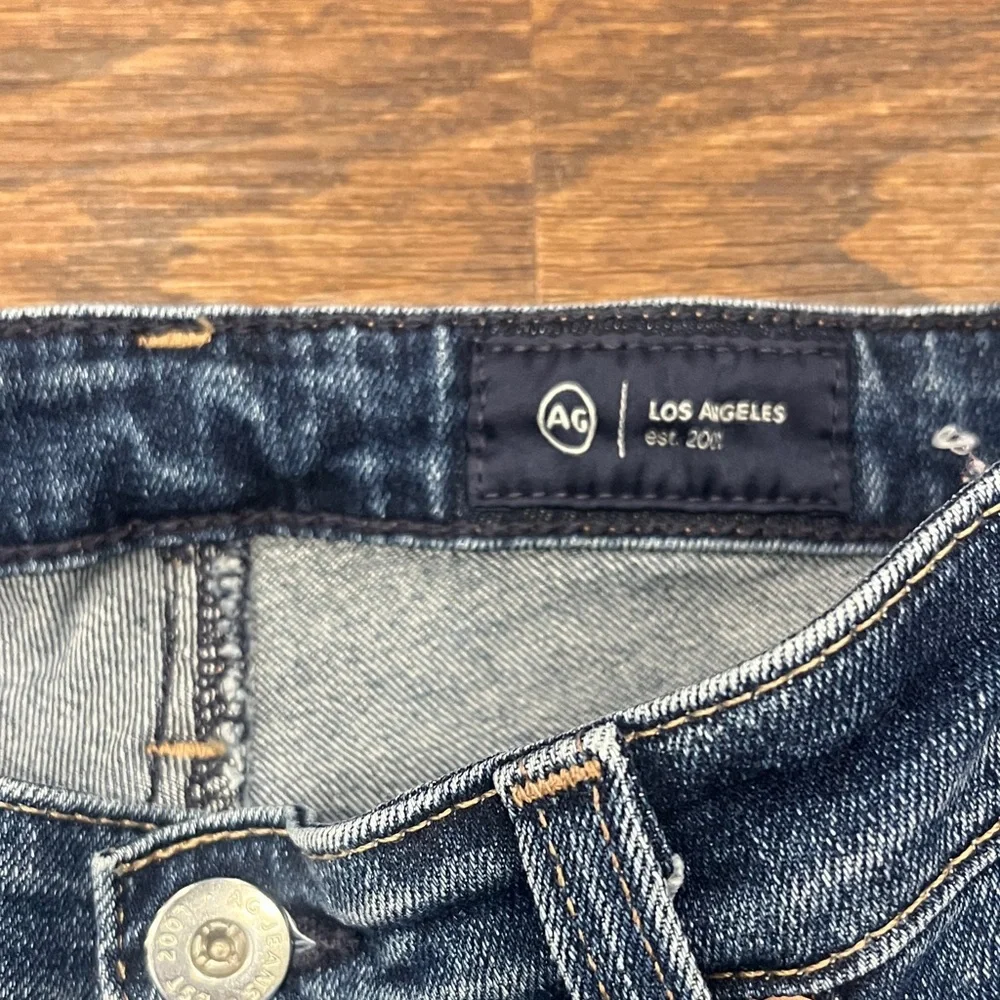 Ag Adriano Goldschmied Dark Blue Boot Cut Jeans Size 25 - Picture 3 of 7